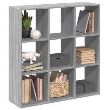 vidaXL Kamerscherm / boekenkast 102x29x103,5 cm hout grijs, Minder dan 50 cm, Verzenden, 100 tot 150 cm, Nieuw