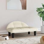 vidaXL Hondenmand 70x52x30 cm fluweel crèmekleurig, Dieren en Toebehoren, Verzenden, Nieuw