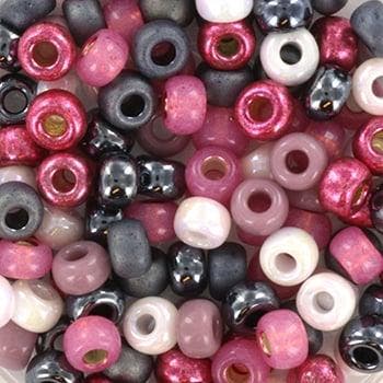 C.a. 10 gram Miyuki rocailles 6/0 - Mix metallic pink(bes..., Ophalen of Verzenden, Nieuw, Kraal