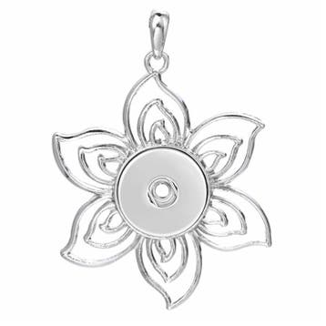 Fako Bijoux - Kettinghanger Voor Click Buttons - Bloem Ster, Sieraden, Tassen en Uiterlijk, Kettinghangers, Verzenden, Nieuw