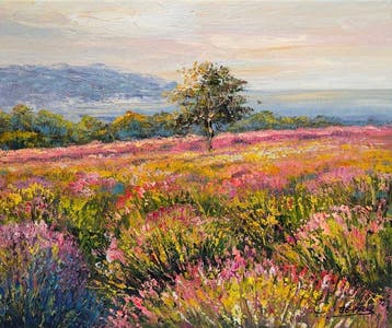 Christof Vevers (1962) - Été en Provence - Lavandes face à
