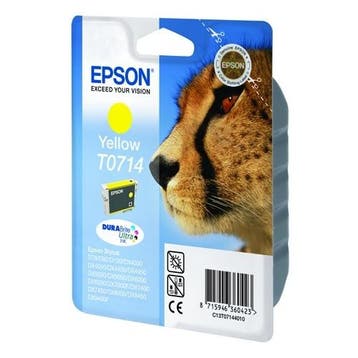 Epson T0714 inktcartridge geel (origineel), Verzenden, Nieuw, Cartridge, Epson