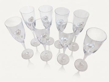 Perrier-Jouët - Emile Gallé - Champagneglas (8) - Glas -