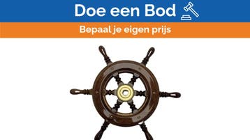 Bieden: Mahogany Wooden Boat Steering Wheel, Watersport en Boten, Ophalen of Verzenden, Nieuw, Overige typen, Zeilboot of Motorboot