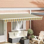 vidaXL Vervangende markies volant Groen en geel 4 m, Tuin en Terras, Zonneschermen, Verzenden, Nieuw