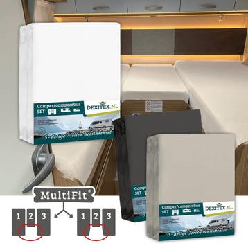 Textielpakket Camper lengtebedden met midden matras - 2, Verzenden, Nieuw, Wit