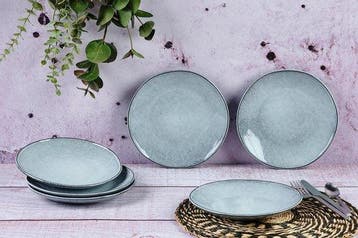 2dekans | bord CLOUD Ø21,5cm - 6 stuks - Stormgrijs, Huis en Inrichting, Keuken | Servies, Ophalen of Verzenden, Zo goed als nieuw