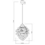 LED Hanglamp - Trion Lovy - E14 Fitting - Rond, Huis en Inrichting, Lampen | Hanglampen, Ophalen of Verzenden, Nieuw, Metaal, 50 tot 75 cm