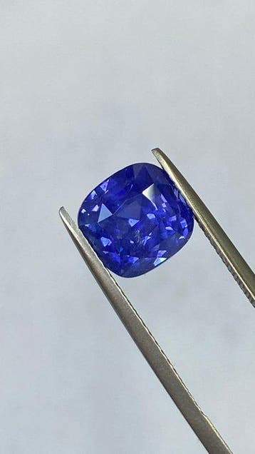 1 pcs Blauw Saffier - 5.11 ct - Gem research Swiss Lab (GRS), Nieuw