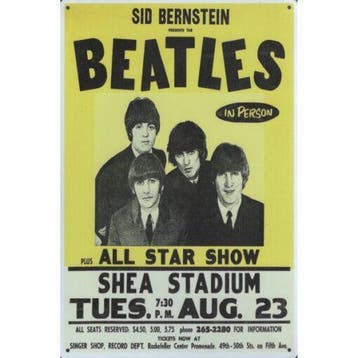 Wandbord - Beatles All Star Show, Ophalen of Verzenden, Nieuw