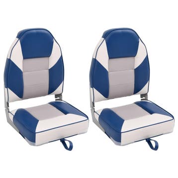 vidaXL Bootstoelen 2 st inklapbaar met hoge rugleuning, Verzenden, Nieuw