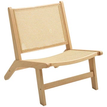 TRUUSK Relaxstoel zonder armleuningen - Rotan rugleuning - H, Verzenden, Nieuw