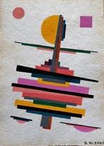 Boris Alepkow (XIX-XX) - Russische Avantgarde Suprematismus, Antiek en Kunst