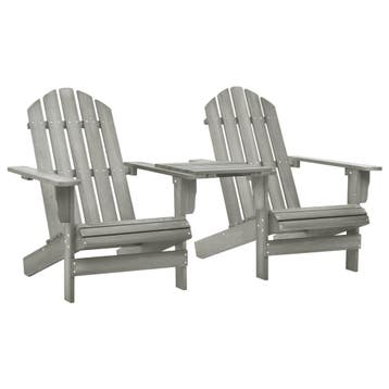 vidaXL Tuinstoelen Adirondack met tafeltje massief vurenhout, Tuin en Terras, Tuinstoelen, Verzenden, Nieuw, Hout