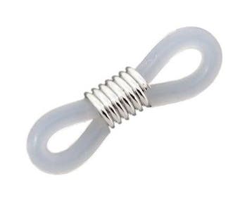 10 x brillenkoord eindje, transparant, rubber, 19 x 6,5mm..., Ophalen of Verzenden, Nieuw, Draad