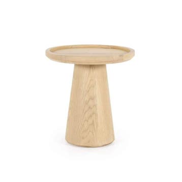 Bijzettafel Leia 46x49cm - Naturel - 96162 - bijzettafels, Nieuw, Overige materialen