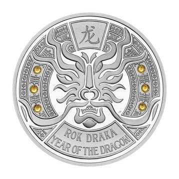 Samoa. 2 Dollars 2024 1 oz $2 Samoa Year of the Dragon