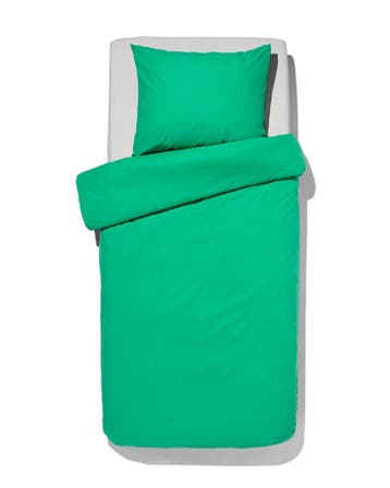HEMA Dekbedovertrek 140x200/220cm zacht katoen groen, Verzenden, Nieuw