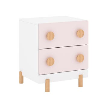 Kindernachtkastje Vaarentaa met 2 lades 47x40x35 cm roze [en, Verzenden, Nieuw