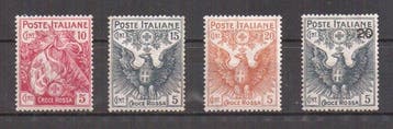 Koninkrijk Italië 1915 - Pro Rode Kruis. Volledige serie., Gestempeld
