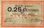 25 Centimes France Komitat 70 Corre Gutschein Fuer 25 Cen..., Postzegels en Munten, Munten | Nederland, Verzenden