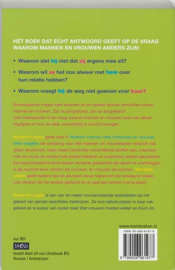 Waarom mannen niets onthouden & vrouwen niets vergeten, Verzenden, Gelezen, M. Legato