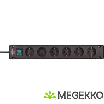 Brennenstuhl 1150650316 stekkerdoos 6AC-uitgangen 3m Zwart, Computers en Software, Interne voedingen, Verzenden, Nieuw
