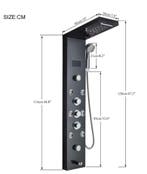 Douchepaneel Opbouwdouche SaniSupreme® Sardinia LCD Premium, Verzenden, Nieuw, Rvs, Douche