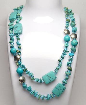 Turquoise - Blauwe Turkoois - 60,2 g - Halsketting