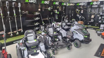 EGO Accu zitmaaiers, Z6 zero-turn met opvang en loopmaaiers, Nieuw, EGO, Mulchfunctie, 90 tot 120 cm