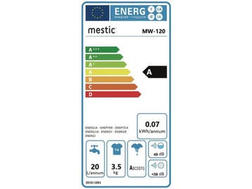 Mestic MW-120 - Wasmachine/Centrifuge Combinatie - 3,5 kg, Verzenden, Zo goed als nieuw