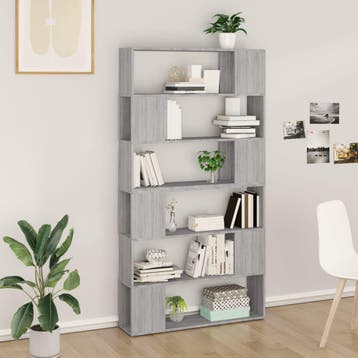 vidaXL Boekenkast/kamerscherm 100x24x188 cm grijs sonoma, Huis en Inrichting, Minder dan 50 cm, Verzenden, Nieuw, 150 tot 200 cm