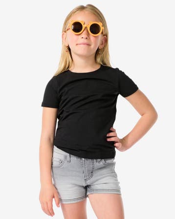 HEMA Kinder t-shirts biologisch katoen - 2 stuks zwart, Verzenden, Nieuw