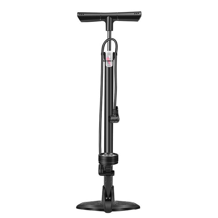 HBS Fietspomp met Manometer - Dubbele Kop - Zwart, Fietsen en Brommers, Fietsaccessoires | Overige Fietsaccessoires, Nieuw, Ophalen of Verzenden