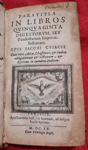 Iacobus Cujacius - Paratitla in libros quinquaginta