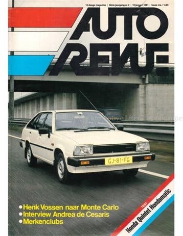 1981 AUTO REVUE MAGAZINE 02 NEDERLANDS, Nieuw, Author