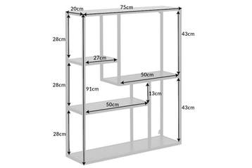 industrieele wandplank SLIM LINE 91cm zwarte essen vijf, Ophalen of Verzenden, Nieuw