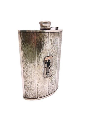 Drinkservies - Golfer golf heupfles - Verzilverd, nickel