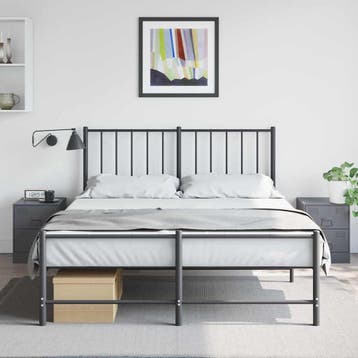 vidaXL Nachtkastjes 2 st 34,5x39x44 cm staal, Minder dan 45 cm, Nieuw, Minder dan 55 cm, Verzenden