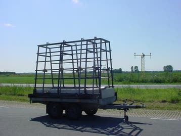 Hapert AL2000 met glas- kozijn resteel afm. 280x190x200cm, Auto diversen, Ophalen, Gebruikt