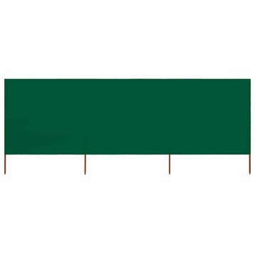 vidaXL Windscherm 3-panelen 400x80 cm stof groen, Verzenden, Nieuw