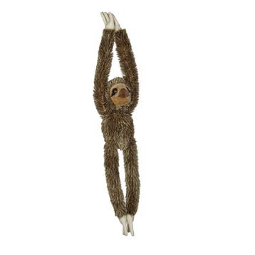Pluche luiaard knuffel - hangend - 65 cm - jungle knuffel, Verzenden, Nieuw
