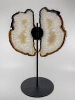 Agaat vlinder op statief - kwaliteitsstuk Geode - Hoogte: