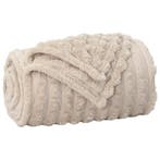 Fleece Deken 150x130cm Beige - Retourdeal 33% Korting, Ophalen of Verzenden, Zo goed als nieuw