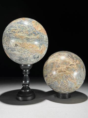 GEEN MINIMUMPRIJS - Prachtig paar Maligano Jasper - Sphere