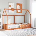 vidaXL Bedhuis wasbruin massief grenenhout 90x200 cm, 90 cm, Eenpersoons, Bruin, Verzenden