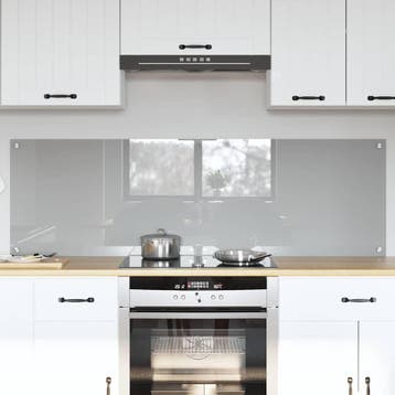 vidaXL Keukenachterwand 2 st Lichtgrijs 80 x 50 cm gehard, Verzenden, Nieuw