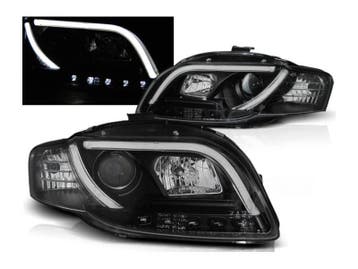 LED Tube koplampen Black geschikt voor Audi A4 B7, Auto-onderdelen, Verlichting, Verzenden, Nieuw, Audi