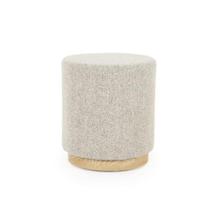 Poef Avah Small - Taupe Mantz - 96300 - eleonora producten, Huis en Inrichting, Stoffering | Tapijten en Kleden, Nieuw