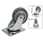 Benson Zwenkwielen - Massief rubber - Ø 100 mm - 70 kg dr.., Ophalen of Verzenden, Nieuw